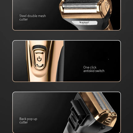 Kemei 3 In 1 Powerful Electric Shaver