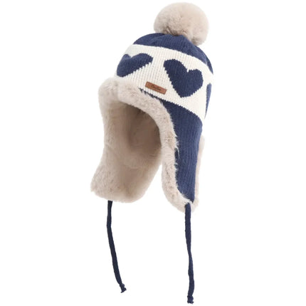 Women’s Heart Pom-Pom Beanie