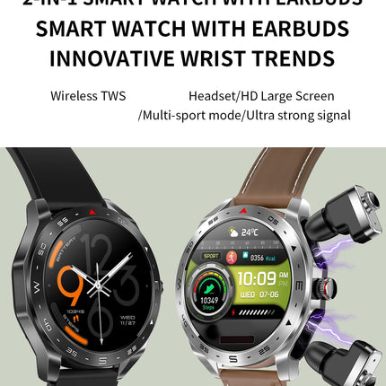 Watch TWS 2-in-1 Bluetooth Earphones HIFI 9D Sound Quality