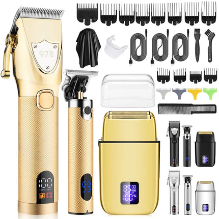 3 in 1 Men's High-Power Hair Clipper Electric Shaver Set Professional