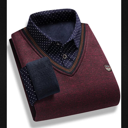 DIBELLAY Men’s Plush Two-Piece Pullover – Autumn/Winter