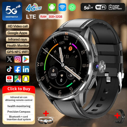 5G AMOLED Smart Watch with GPS & WiFi