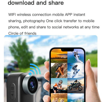 Dibellay 4K Mini Action Cam – Waterproof WiFi Sport Camera