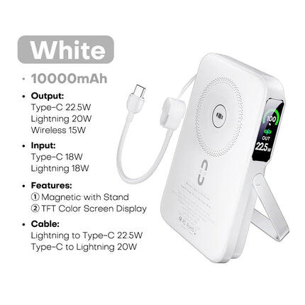 QOOVI Qi2 10000mAh Wireless Power Bank PD20W Fast Charging