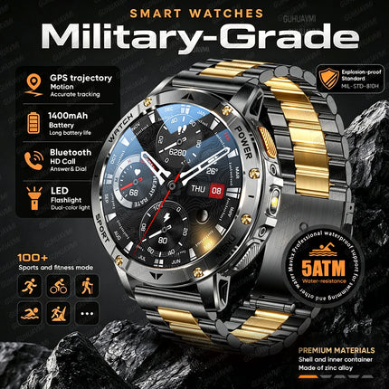 Military Sports Smart Watch with Flashlight