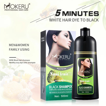“Mokeru Organic Hair Dye Shampoo Black color