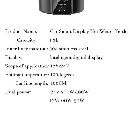 DIBELLAY – Chauffe-Tasse Électrique Voiture 12V/24V en Inox avec Affichage Digital