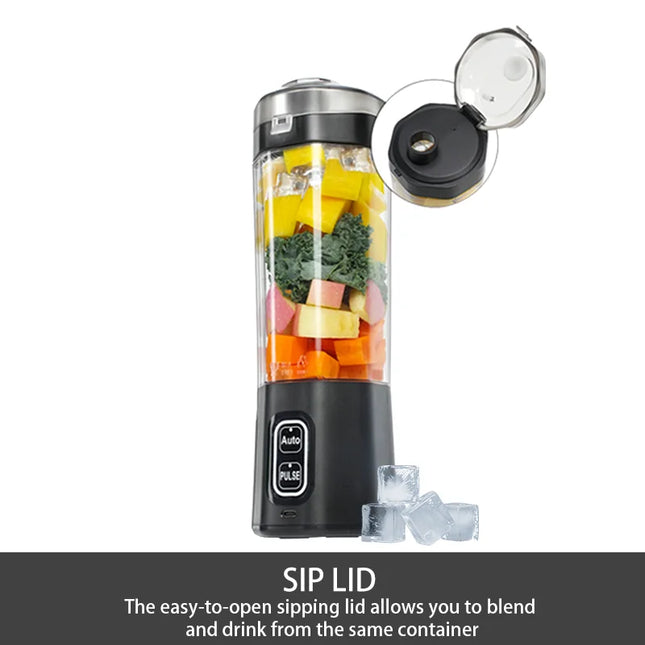 700ML Portable Juicer Blender – USB Rechargeable, 6-Blade Smoothie Maker
