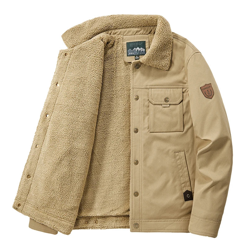 Men Winter New Fleece Thick Warm Jacket Men Fashion