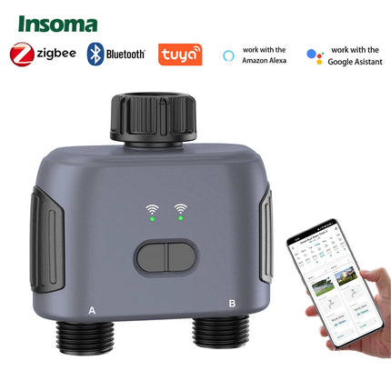 Insoma Automatic 2-Outlet Water Timer for Garden Irrigation & Sprinklers