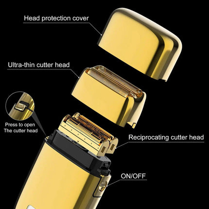 Kemei Tx1 Rechargeable Metal Housing Pro Electric Shaver