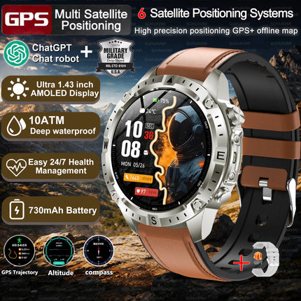 Outdoor Military GPS Smart Watch