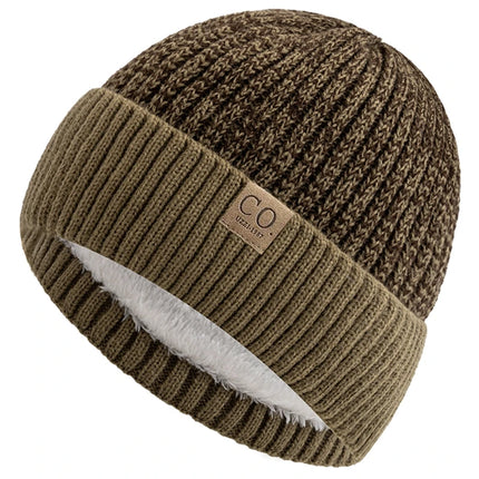 Unisex Two-Tone Fleece-Lined Beanie