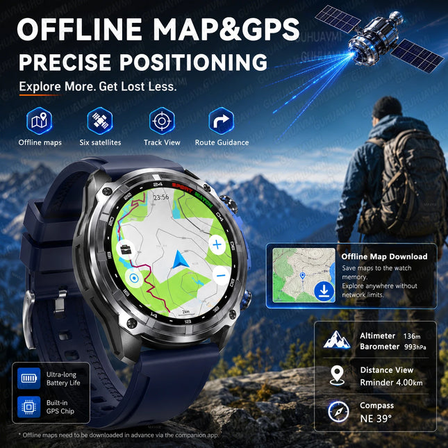 軍用 GPS 智慧手錶 AMOLED