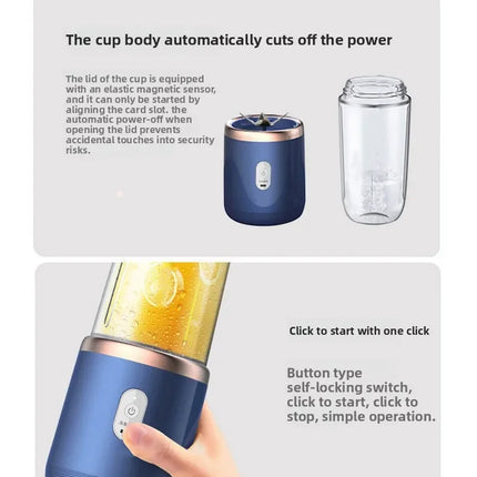 Mini Portable Juicer – USB Rechargeable Fruit Blender