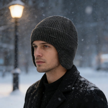 Men’s Fleece-Lined Earflap Beanie