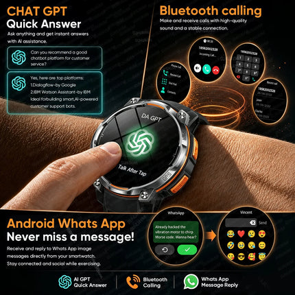 GPS Sports Smart Watch with Flashlight
