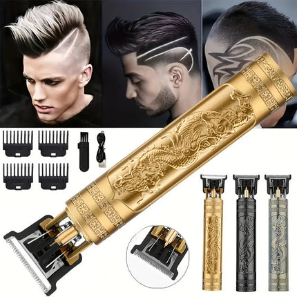 T9 Mini Barber Clipper – Compact, Travel-Friendly, Dragon Design"