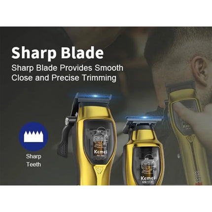 Kemei Professional Cordless Hair Clipper & Trimmer Set