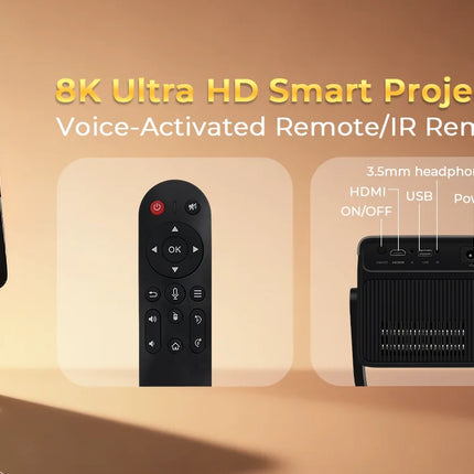 LynCast X7 Projector 1080P, 8K Decoding, Android 14, WiFi 6, Auto Focus