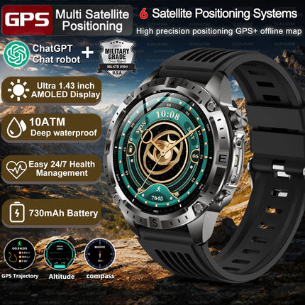 Outdoor Military GPS Smart Watch