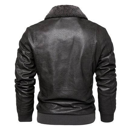 Leather Bomber Jacket Men