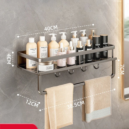 Aluminum Bathroom Wall Rack