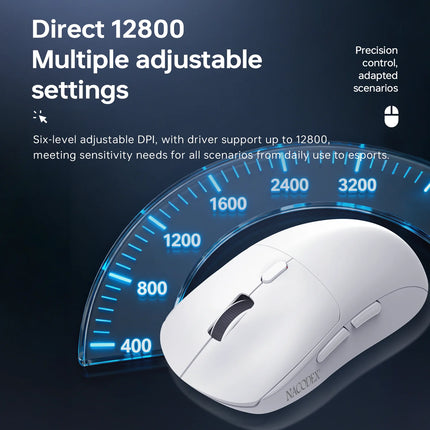 AJAZZ NJ07 Tri-Mode Gaming Mouse – 12800 DPI, Wireless & Wired