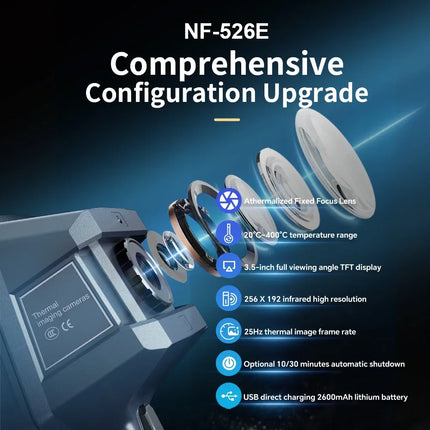 DIBELLAY NOYAFA NF-526E Infrared Thermal Imager – 256×192, Handheld Industrial Thermometer for Floor Heating & Repairs