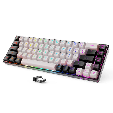 Wireless Gaming Keyboard 68 Keys – Backlit & Rechargeable