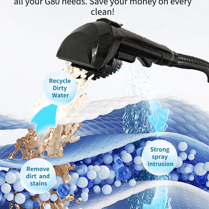 ABIR G80 Handheld Carpet & Upholstery Cleaner, 150,000PA Wet/Dry Vacuum for Home, Car & Pets