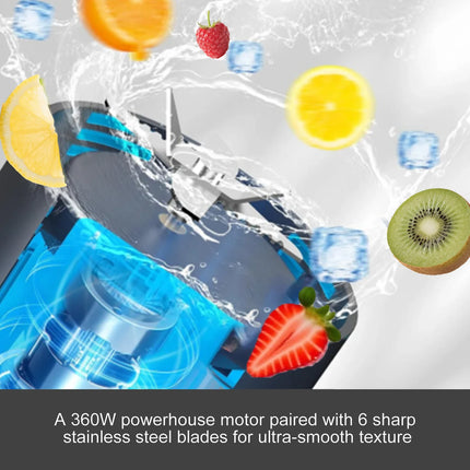 700ML Portable Juicer Blender – USB Rechargeable, 6-Blade Smoothie Maker