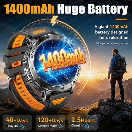 Military Sports Smart Watch with Flashlight