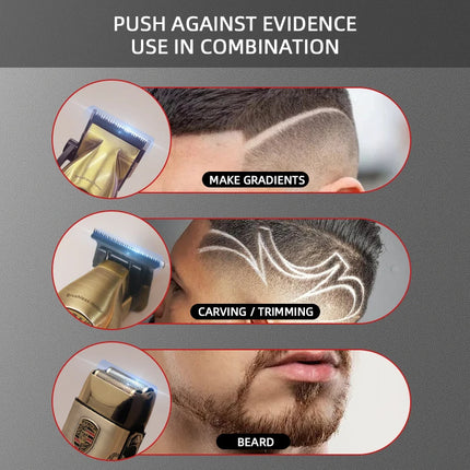 Hair Clippers Set Cordless USB Rechargeable Electric Barber