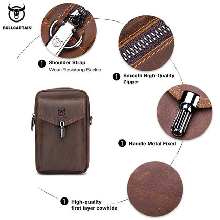BULLCAPTAIN Crazy Horse Leather Men's