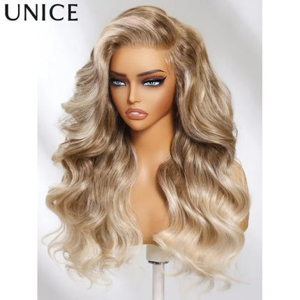 UNice 13x4 Lace Frontal Sandy Blonde Ombre Loose Wave Pre-Everything Wig