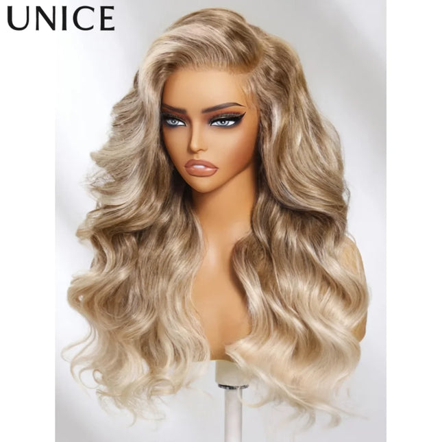 UNice 13x4 Lace Frontal Sandy Blonde Ombre Loose Wave Pre-Everything Wig