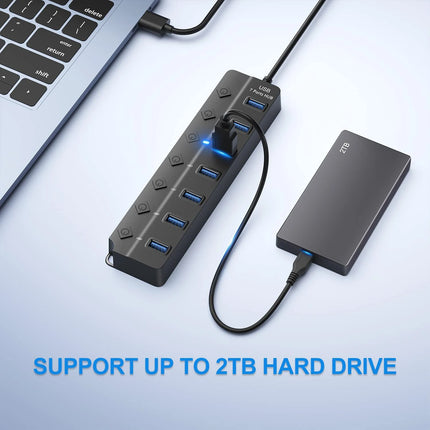 USB 3.0 Hub 7 Ports 5Gbps with Power Switch