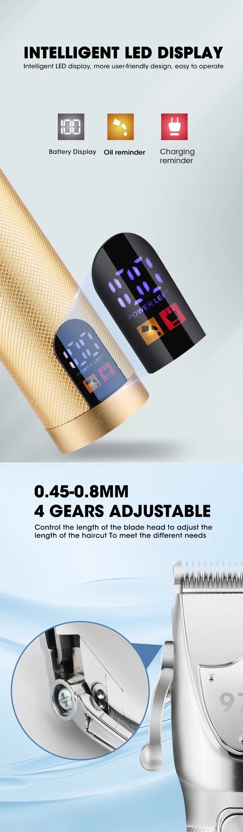 Professional 3-in-1 High-Power Hair Trimmer for Men