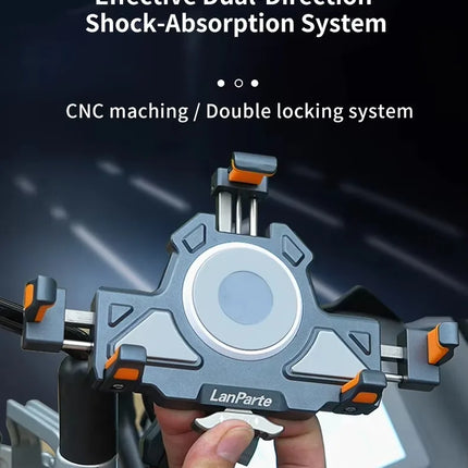 DIBELLAY LanParte – Support Téléphone Vélo & Moto avec Absorbeur de Chocs