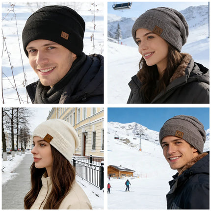 Unisex Long Fleece-Lined Beanie