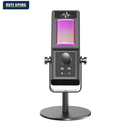 RGB Gaming Condenser Microphone with Noise Cancellation