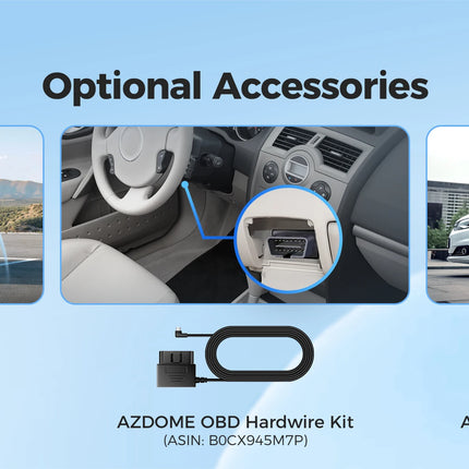 AZDOME Dash Cam GS63H Pro 4K+1080P 2.4" WiFi 6 GPS Car Camara