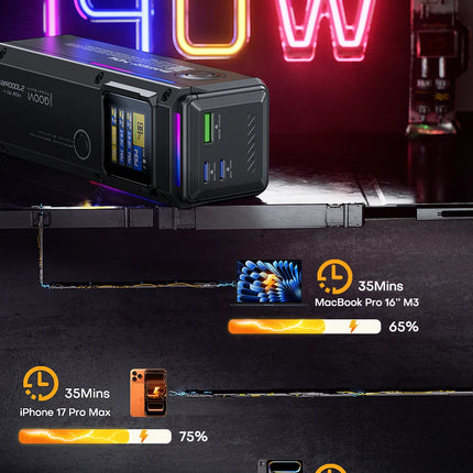 QOOVI 27000mAh Power Bank – Charge rapide 140W