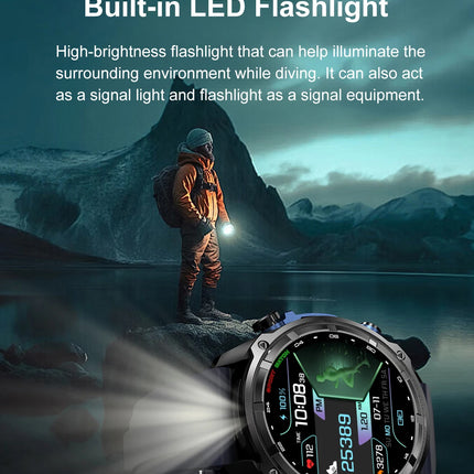 Military GPS Smart Watch AMOLED