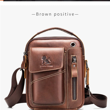Men's Small Cowhide Single-shoulder Bag genuine leather fashion