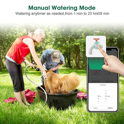 Zigbee/Bluetooth Smart Water Timer Dual Hose Irrigation Controller IPX5