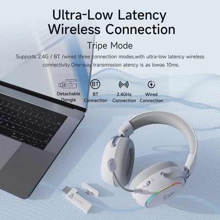 AJAZZ AHM10MAX Headphones – Wireless & Noise Cancelling