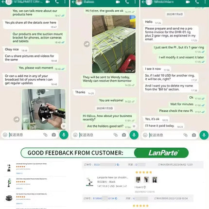 DIBELLAY LanParte – Support Voiture Sans Fil 15W avec Recharge Rapide Auto-Clamp