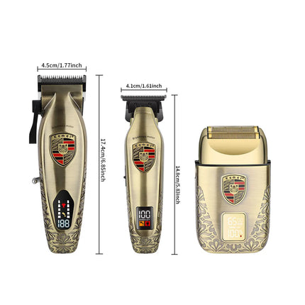 Hair Clippers Set Cordless USB Rechargeable Electric